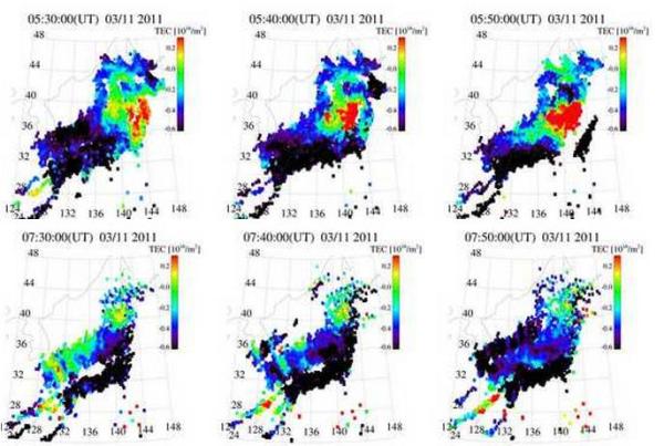 Comportamiento del TEC durante el Terremoto 9.0 de Honshu (11-03-2011)